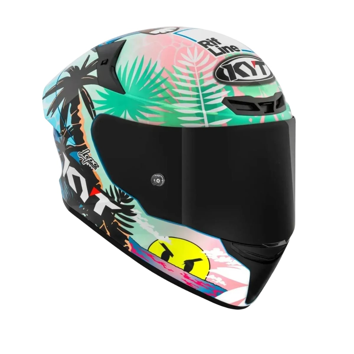 Capacete KYT TT-COURSE Riccardo Rossi Barcelona - imagem 2