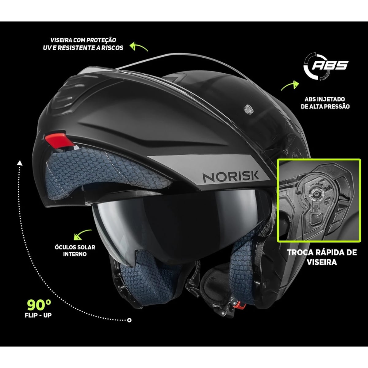 Capacete Norisk Vortex Monocolor - imagem 2