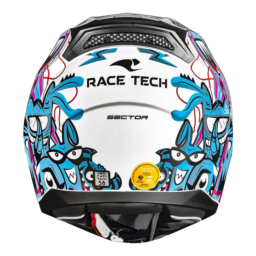 Capacete Race Tech Sector Monsters - imagem 8
