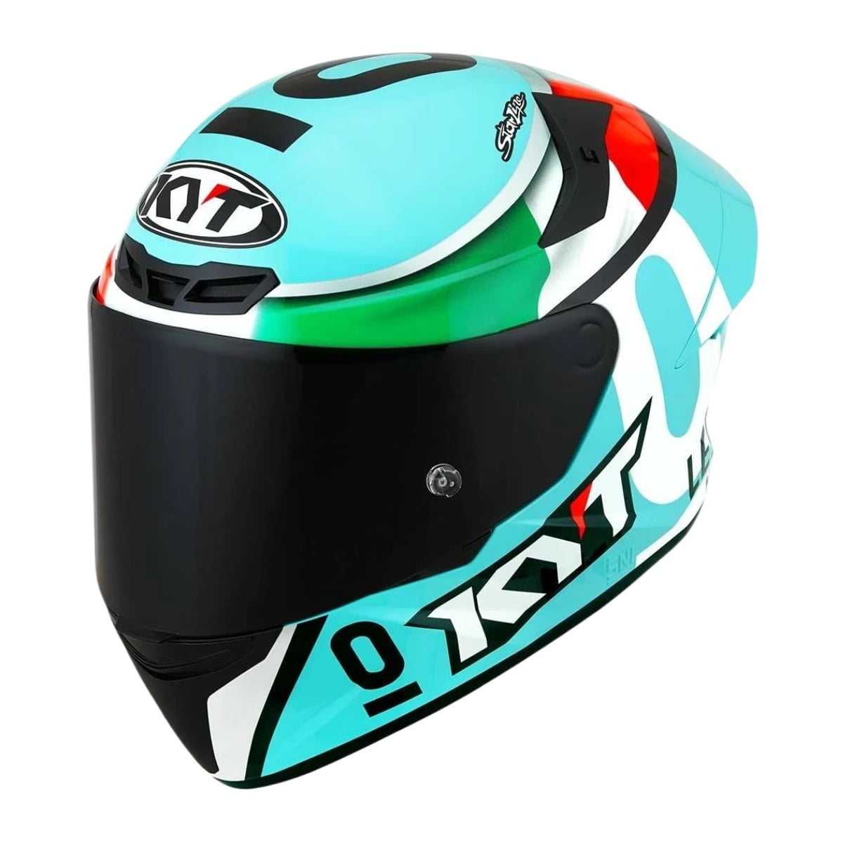 Capacete KYT TT-Course Dennis Foggia Leopard Tricolore - imagem 2
