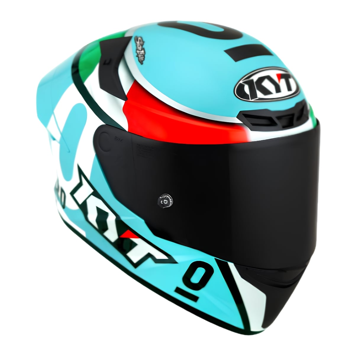 Capacete KYT TT-Course Dennis Foggia Leopard Tricolore - imagem 3