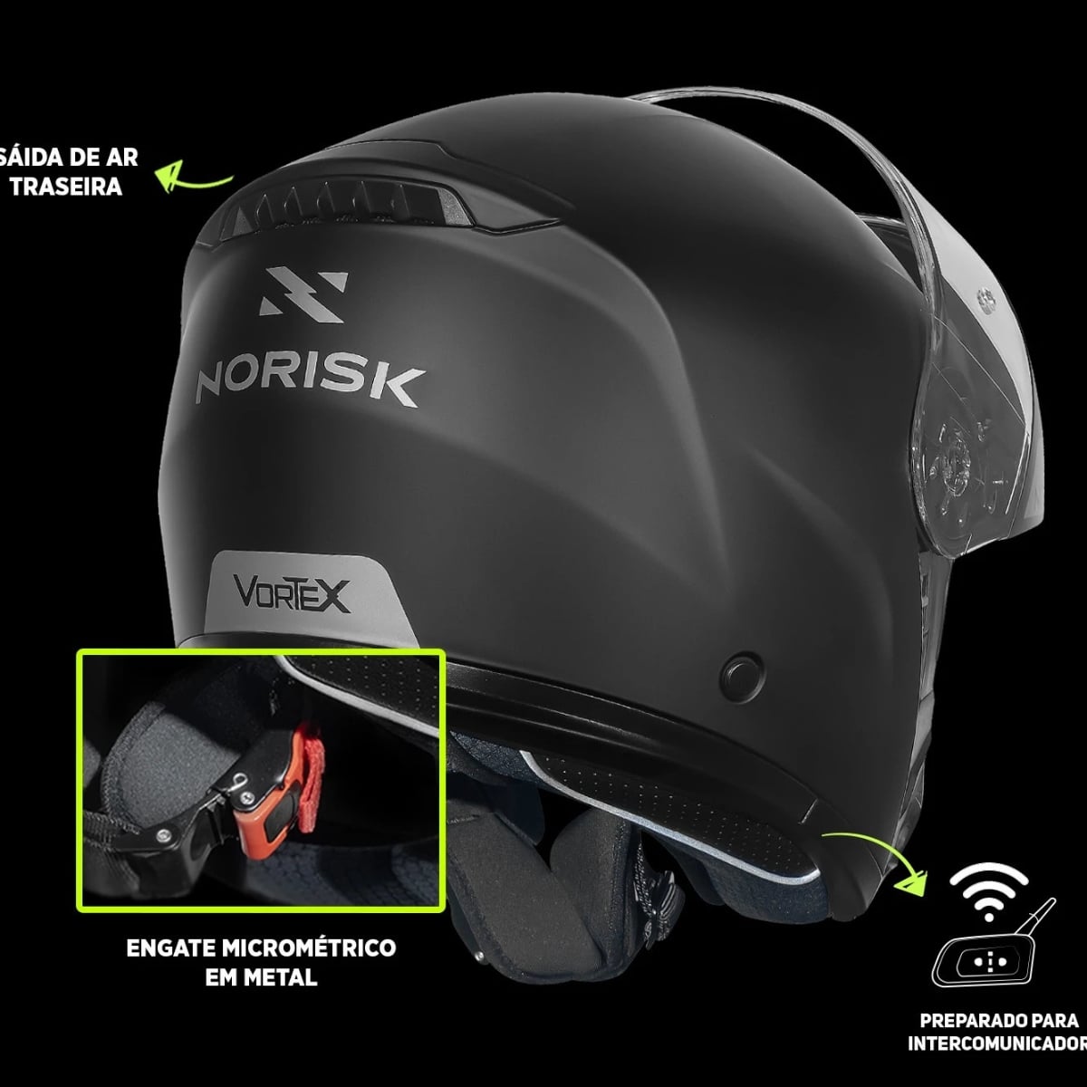 Capacete Norisk Vortex Monocolor - imagem 3