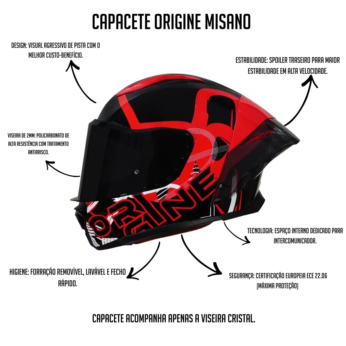 Capacete Origine Pista Misano