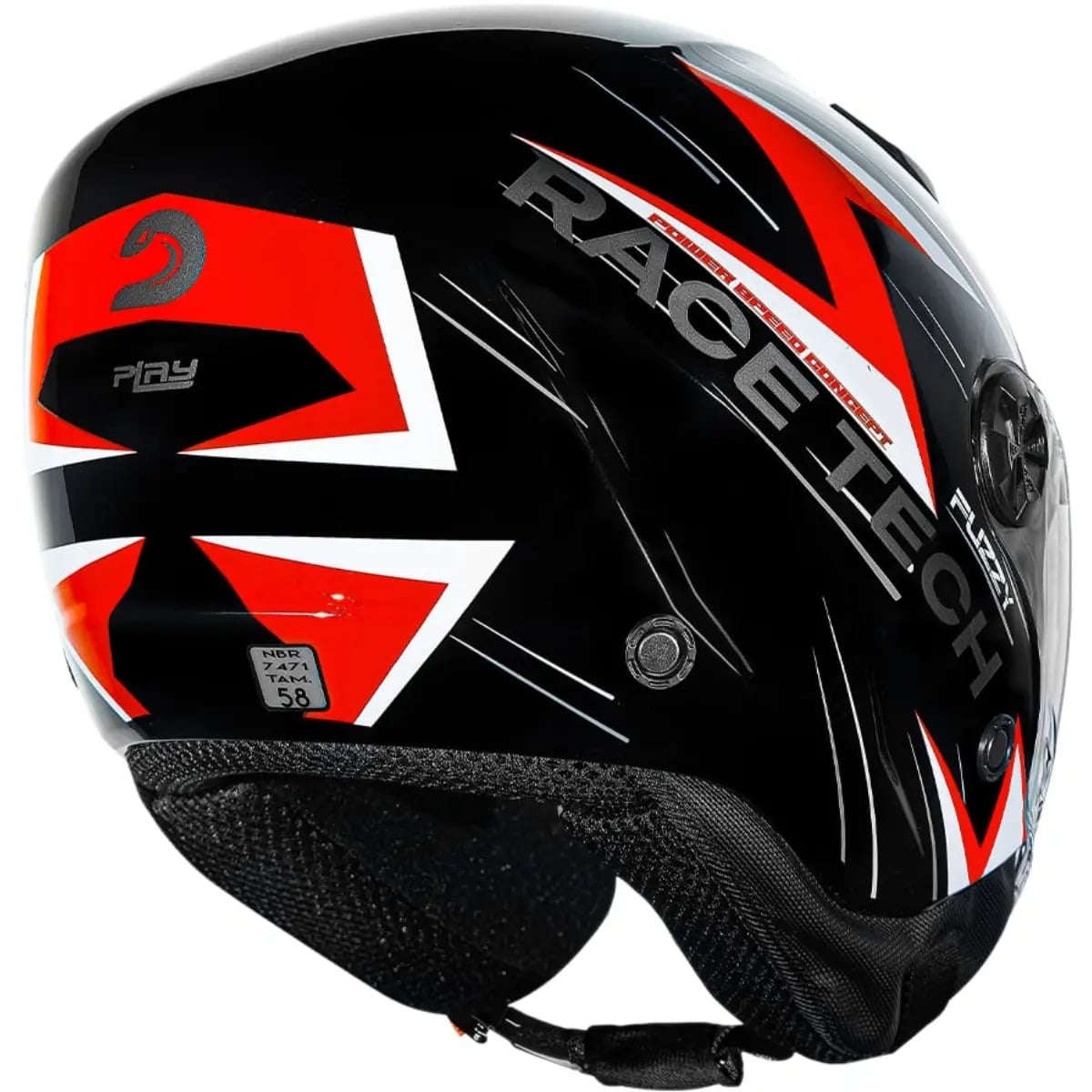 Capacete Race Tech Play Fuzzy - imagem 8
