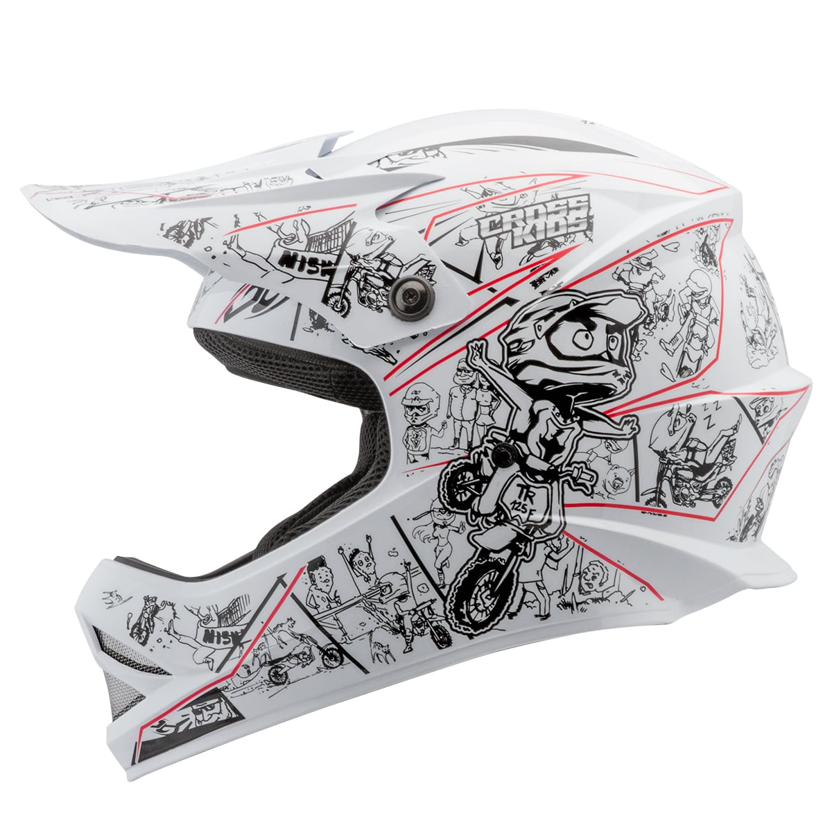 Capacete Pro Tork Cross Kids Cartoon Racing - imagem 2