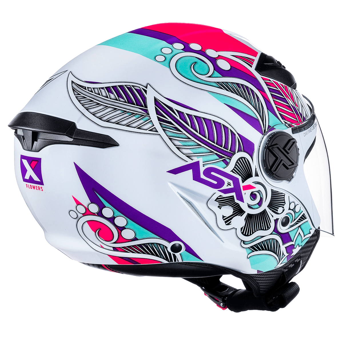 Capacete ASX City Air Flowers - imagem 4