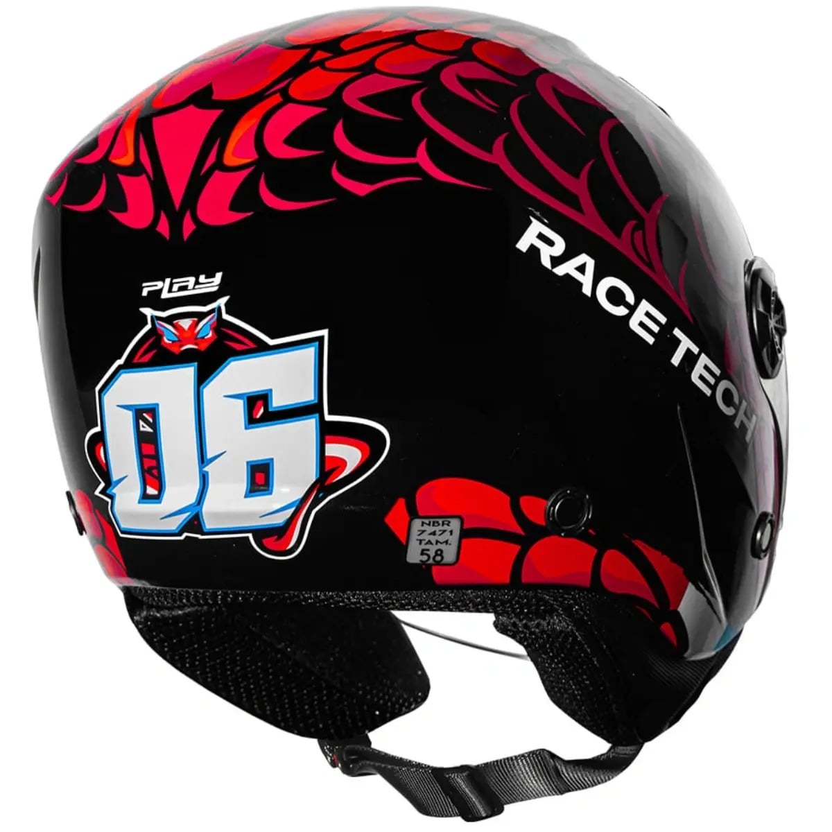 Capacete Race Tech Play Snake - imagem 8