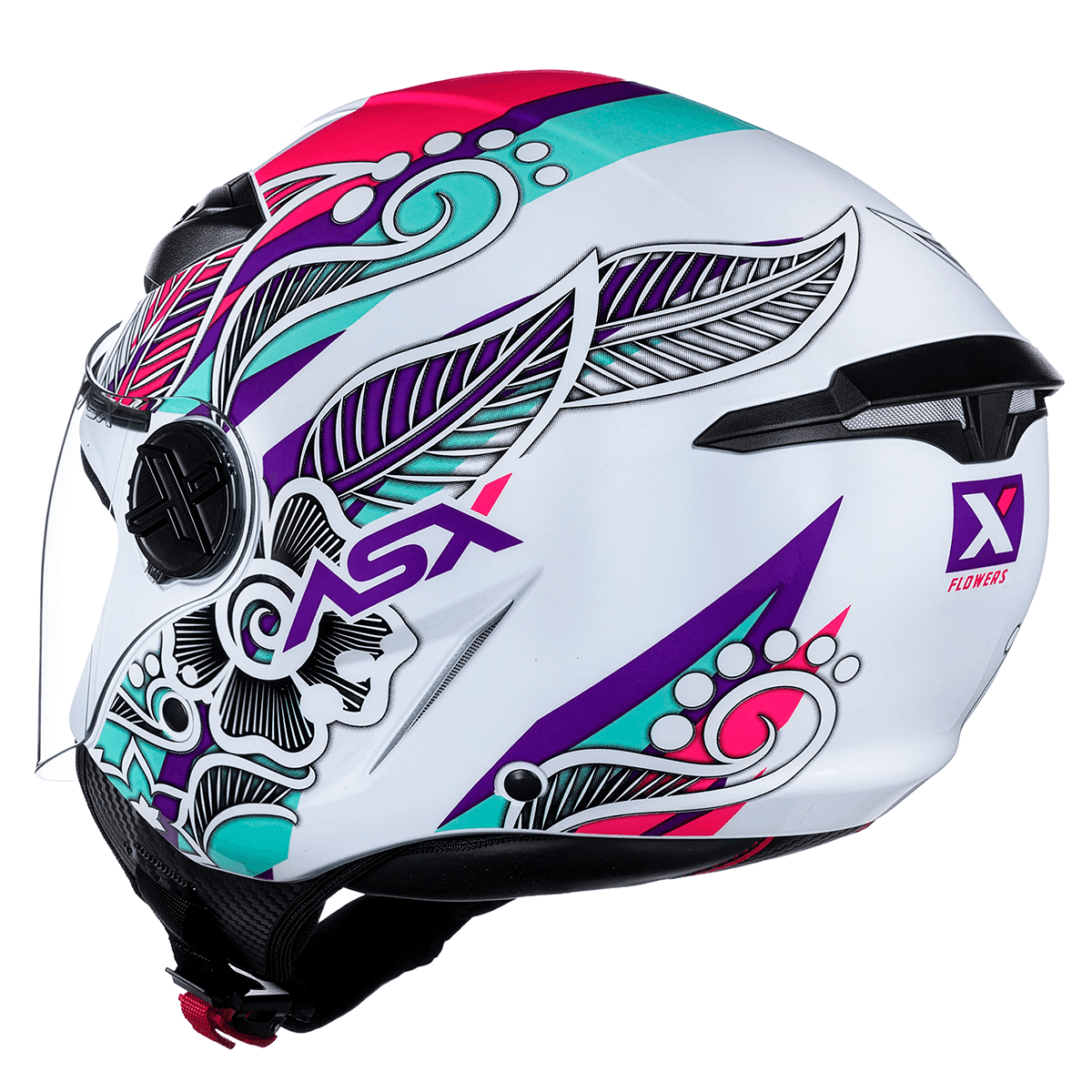 Capacete ASX City Air Flowers - imagem 5